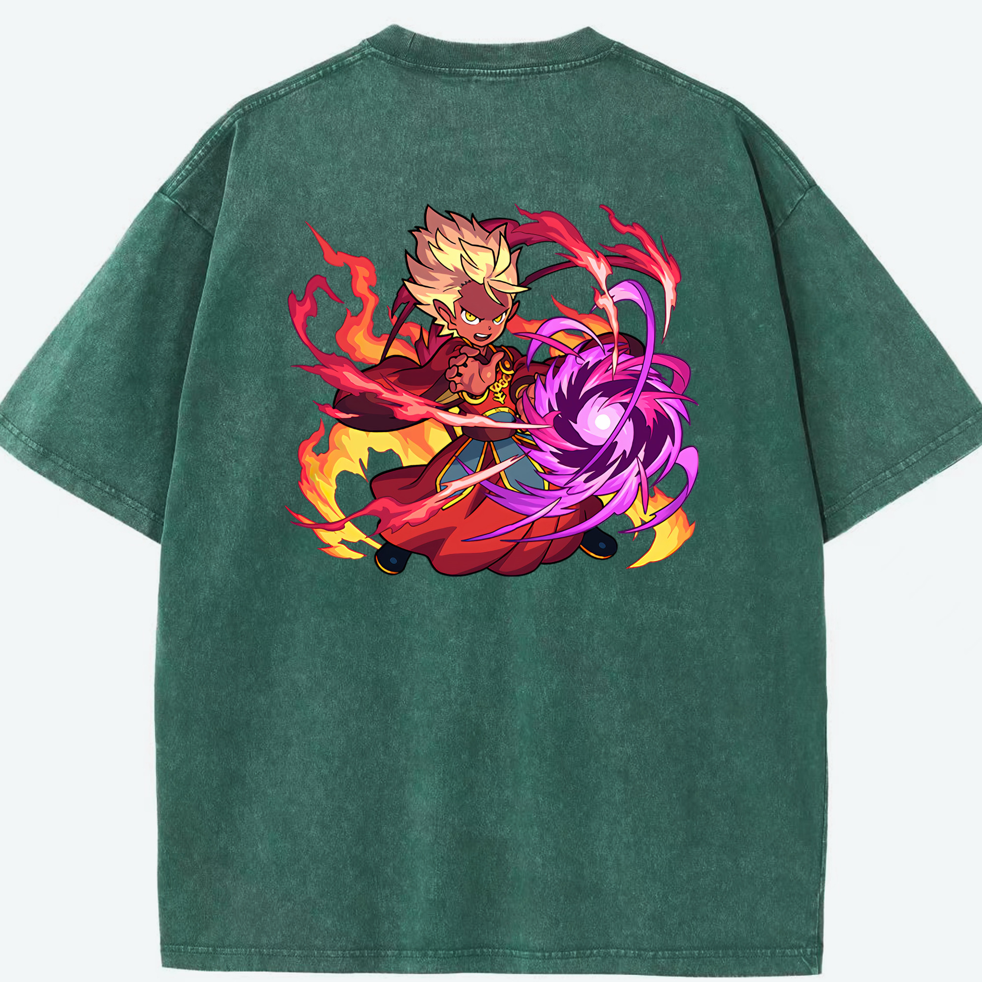 （画像用） 妖怪ウォッチ Yo-kai Watch 綿100% ヴィンテージ風 半袖Tシャツ（背面プリント）